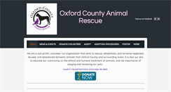 Desktop Screenshot of oxfordcountyanimalrescue.com