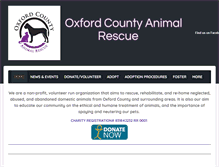 Tablet Screenshot of oxfordcountyanimalrescue.com